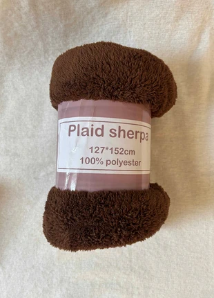 Plaid sherpa ultra doux – Marron chocolat (127 × 152 cm), brand: Sherpa, condition: New with tags, size: 125 x 150 cm, €10.00, €11.20 includes Buyer Protection