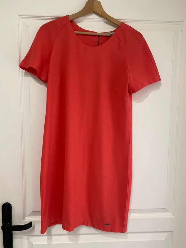Robe t shirt habillée rose orangé corail Pepe Jeans S - photo numéro 2