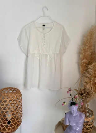 Blouse blanche fluide et transparente dentelle Kaporal taille M/38, brand: Kaporal, condizioni: Ottime, taglia: M / IT 42 / EU 38, €14.99, €16.44 include la Protezione acquisti