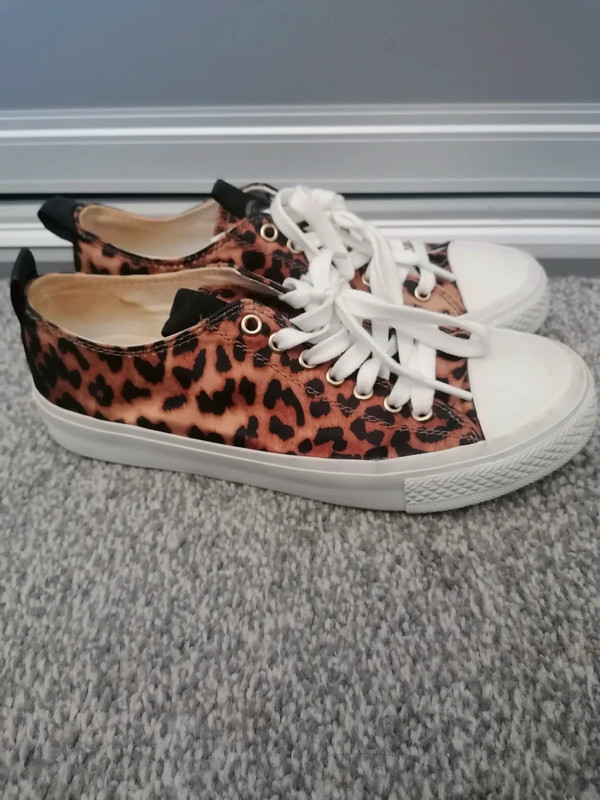 Guess leopard print trainers