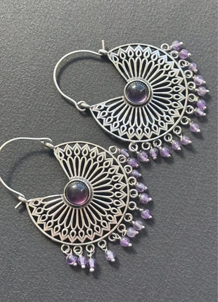 Versilberte Ohrringe Amethyst, marke: Sonstiges, zustand: Sehr gut, 25,00 €, 26,95 € inklusive Vinted-Käuferschutz