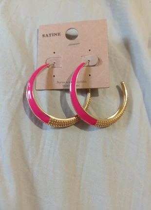 Créoles semi ouvertes acier inoxydable , brand: Satine, condizioni: Nuovo con cartellino, €6.00, €7.00 include la Protezione acquisti