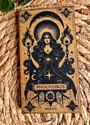 Plaque décorative en bois – Hécate (illustration ésotérique) 6 cm x 10,5 cm, marque: Lune, état: Comme neuf, 6,90 €, 7,95 € Protection acheteurs incluse