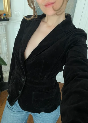 Veste en velours noir y2k, brand: Etam, condition: Very good, size: M / 38 / 10, €12.00, €13.30 includes Buyer Protection