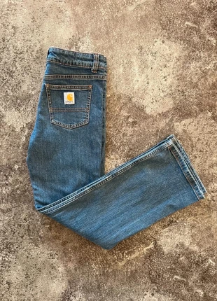 Jean droit bleu femme Carhartt taille XXS 32 Vaquero negro mujer neri donna Schwarze Damen, merk: Carhartt, staat: Heel goed, maat: XXS / 32 / 4, € 25,00, € 26,95 inclusief Kopersbescherming