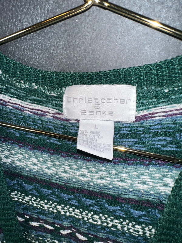 Green Hand Knit Sweater Vest 2