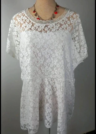 🌸 Haut Péplum Dentelle – Élégance & Féminité Grande Taille ! 🌸, état: Neuf sans étiquette, taille: 7XL / 54 / 26, 15,00 €, 16,45 € Protection acheteurs (Pro) incluse