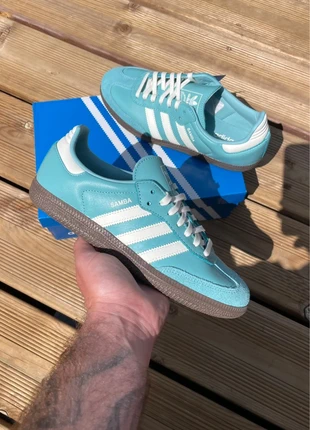 Adidas Samba OG Turquoise Taille 38 2/3, marke: adidas, zustand: Neu, mit Etikett, größe: 38.5, 99,00 €, 104,65 € beinhaltet Vinted-Käuferschutz Pro