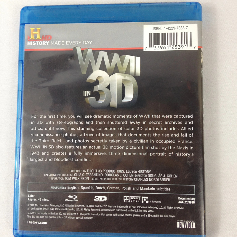 WWII in 3D by A&E History - 2011 - Blu/ray DVD - Used 2