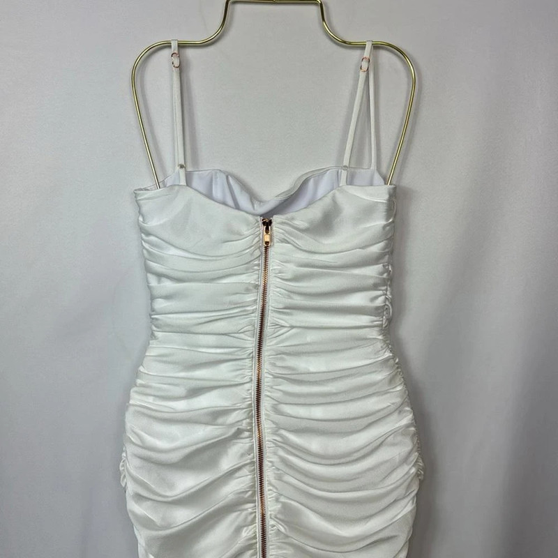 Nookie X Revolve Cooper Ruched Midi Dress White Size Xs 5