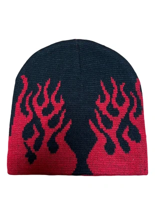 Bonnet Style KNIT Y2K Vintage 2000’s - Motif « Flammes », marca: y2k, estado: Nuevo sin etiquetas, tamaño: Talla única, 10,90 €, 12,15 € Protección al comprador incluida