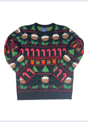 Pull Noël noir à motifs cadeaux et sucre d’orge - taille L homme, marque: Vintage Dressing, état: Très bon état, taille: L, 17,00 €, 18,55 € Protection acheteurs (Pro) incluse