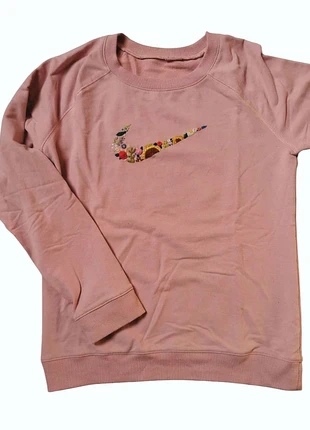 felpa rosa customizzata ricamo fiori emboidery custom, marca: Customized, estado: Muy bueno, tamaño: M / 38 / 10, 36,00 €, 38,50 € Protección al comprador incluida