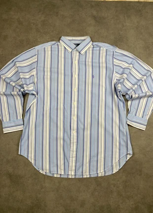 Chemise Ralph Lauren, manches longues, rayures bleues et blanc Taille XXL homme, marca: Ralph Lauren, estado: Muy bueno, tamaño: XXL, 29,99 €, 32,19 € Protección al comprador incluida