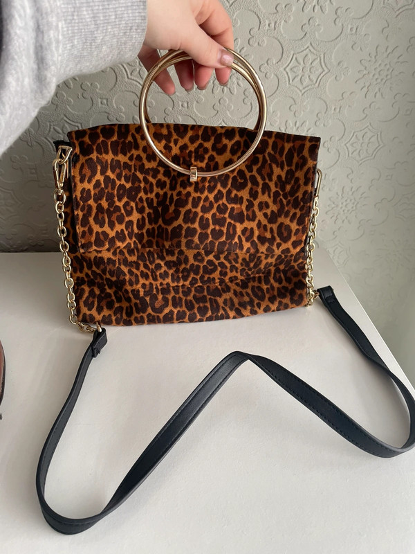 Leopard print cheap bag new look