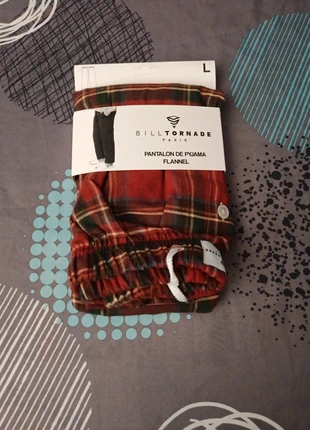 Pantalon de pyjama Bill Tornade - Flanelle rouge, orange à carreaux, brand: Bill Tornade, condizioni: Nuovo senza cartellino, taglia: L, €6.90, €7.95 include la Protezione acquisti