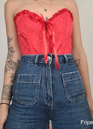 Corset rouge à motifs Vintage y2k taille L, marque: Vintage, état: Très bon état, taille: L / 40 / 12, 17,00 €, 18,55 € Protection acheteurs (Pro) incluse