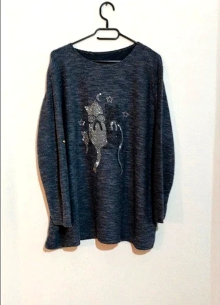 Très Beau pull femme fashion couleur bleu nuit, état: Très bon état, taille: XXL / 44 / 16, 9,00 €, 10,15 € Protection acheteurs incluse