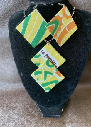 Ensemble boucles d’oreilles et collier, marque: afrochic, état: Neuf sans étiquette, 15,00 €, 16,45 € Protection acheteurs incluse