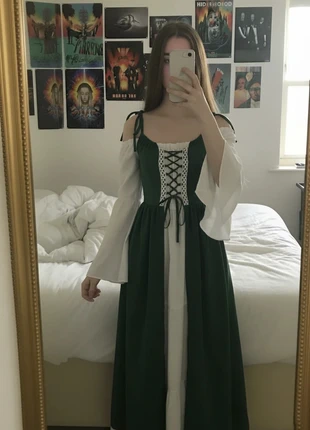 Robe Médiévale Verte et Blanche – Bohème / Élégante / Féérique / Cosplay, marque: Atelier Ysée, état: Très bon état, taille: M / 38 / 10, 79,99 €, 84,69 € Protection acheteurs (Pro) incluse