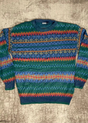 Pull Vert et Noir à motifs Ethnic Vintage, brand: Vintage Dressing, condition: Good, size: L, 9.00 €, 10.15 € includes Buyer Protection Pro