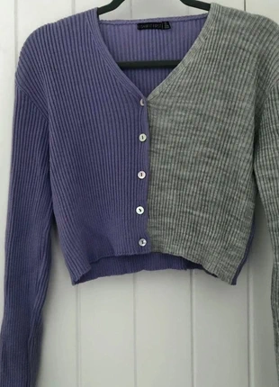 I Saw It First Two Tone Purple and Grey Cardigan, marca: I Saw it First, estado: Muito bom, tamanho: L / 40 / 12, €5.00, €5.95 inclui Proteção do Comprador