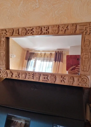 Miroir Vintage cadre en bois, authentique, sculpté, relief, excellent état, condition: Very good, €41.50, €44.28 includes Buyer Protection