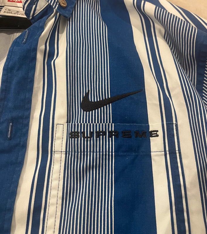 Supreme Nike Cotton Twill shirt blue stripe | Vinted