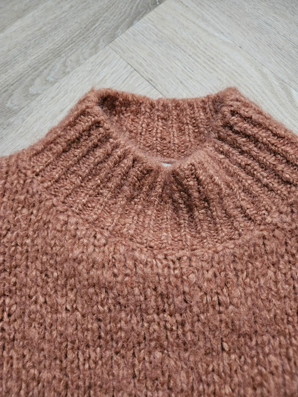Gebreide trui bruin beige Nayyar OS past S M kleine L Vinted