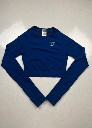 Top/Haut Bleu Gymshark Adapt Camo Seamless Fitness Musculation, marque: Gymshark, état: Très bon état, taille: XS / 34 / 6, 12,00 €, 13,30 € Protection acheteurs incluse