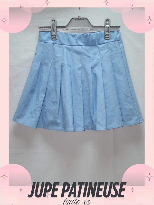 Jupe plissée bleue - Taille XS - photo numéro 2
