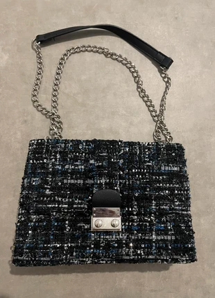 Sac tweed stradivarius noir et bleu, brand: Stradivarius, condizioni: Ottime, €8.00, €9.10 include la Protezione acquisti