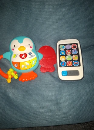 Lot de jouets d’éveil bébé – VTech pingouin musical + téléphone, brand: VTech, condition: Very good, size: 6-9 months / 68 cm, €5.00, €5.95 includes Buyer Protection