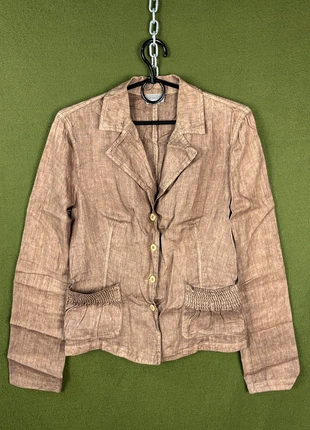 Transit Par Such Linen Blazer Brown Size 401, marke: Transit Pur such, zustand: Sehr gut, größe: L / 40 / 12, 35,00 €, 37,45 € inklusive Vinted-Käuferschutz