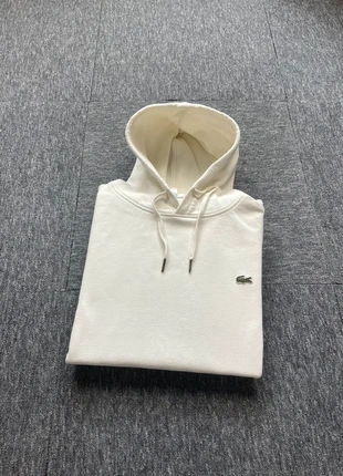 Sweat à capuche, pull à capuche, hoodie, Lacoste brodé crème taille M, style casual, brand: Lacoste, condition: Very good, size: M, €50.00, €53.20 includes Buyer Protection