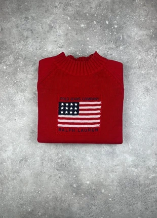 Pull Col Roulé Polo Ralph Lauren Taille L Homme Rouge Drapeau Flag Américain Maille #F13, marque: Ralph Lauren, état: Très bon état, taille: L, 70,00 €, 74,20 € Protection acheteurs (Pro) incluse