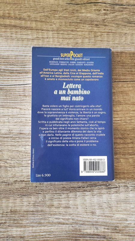 LETTERA A UN BAMBINO MAI NATO. Oriana Fallaci. Rizzoli.