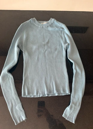 Pull & Bear Blue Ribbed Sweater, brand: Pull & Bear, condition: Good, size: L / 40 / 12, €8.00, €9.10 includes Buyer Protection