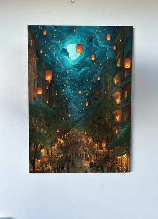 Poster métallique 30cm x 42cm Lanterne + aimant mural fourni., brand: Inconnu, condition: Very good, €29.10, €31.26 includes Buyer Protection Pro