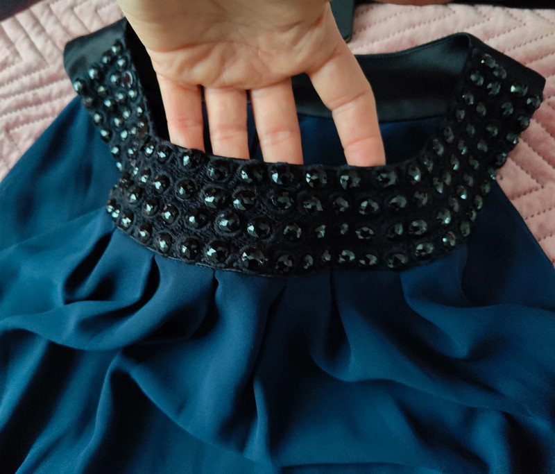 Blauw zwart jurkje Frans Molenaar 2