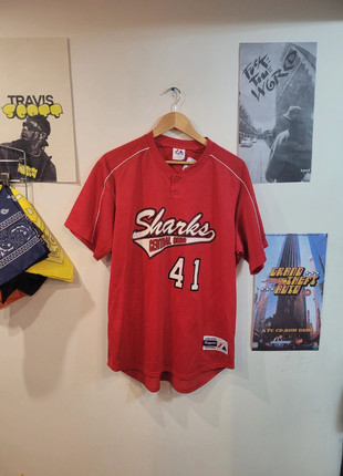 Maillot jersey vintage Sharks Majestic numéro 41, marque: Majestic, état: Très bon état, taille: L, 30,00 €, 32,20 € Protection acheteurs incluse