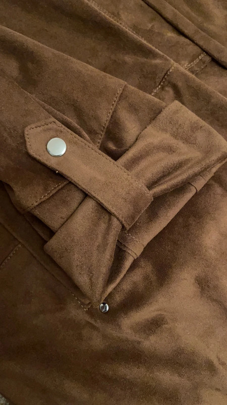 Mango faux suede brown jacket