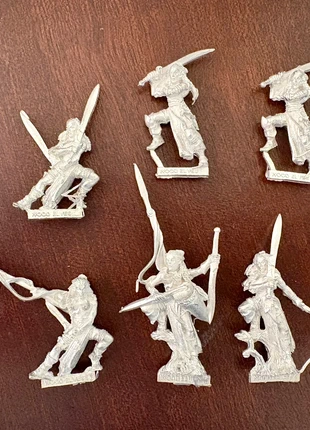 Warhammer The Old World 6 Wood Elves Wardancers metal, with Command Group, new in box., merk: Games Workshop, staat: Nieuw zonder prijskaartje, € 30,00, € 32,20 inclusief Kopersbescherming
