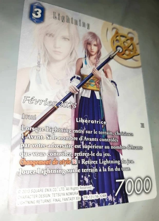Carte Lightning PR-131 16-124H FFTCG promo fr vf card, brand: Square Enix, condition: Very good, €2.80, €3.64 includes Buyer Protection