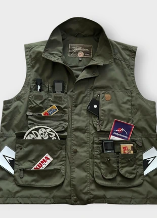 Late 90s Fjällräven Multi-Pocket Functional Utility Vest • Olive Green & Ripstop Nylon "G-1000", marca: Fjällräven, estado: Muy bueno, tamaño: XL, 119,65 €, 126,33 € Protección al comprador incluida