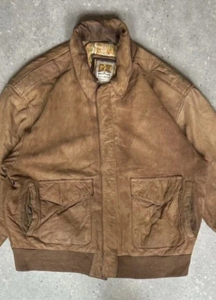 Veste/blouson Harrington en cuir style U.S army| cuir brun taille L (homme), marque: Vintage Dressing, état: Très bon état, taille: L, 32,00 €, 34,30 € Protection acheteurs incluse