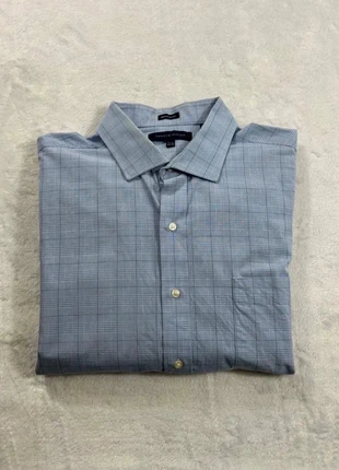 Chemise manches longues à carreaux regular fit Tommy Hilfiger - Taille XL Homme - Bleu clair Blanc, brand: Tommy Hilfiger, condition: Very good, size: XL, €8.00, €9.10 includes Buyer Protection