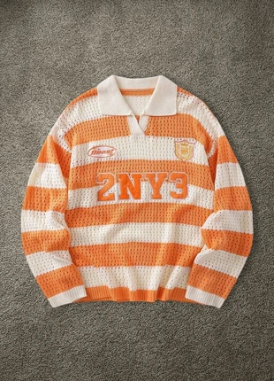 Pull Orange et Blanc Tricoté « 2NY3 » y2k style | Taille M, brand: y2k, condizioni: Nuovo senza cartellino, taglia: M, €44.99, €47.94 include la Protezione acquisti