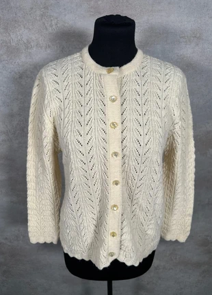 Cardigan Maille Torsadée Cable Knit Vintage Wintuk ivoire texturé taille L, brand: Vintage Dressing, condizioni: Ottime, taglia: L / IT 44 / EU 40, €15.00, €16.45 include la Protezione acquisti Pro