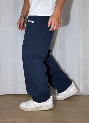 Pantalon bleu nuit large en velours neuf (taille: M), marque: sans marque, état: Neuf avec étiquette, taille: M, 22,00 €, 23,80 € Protection acheteurs incluse